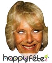 Masque de Camilla Parker Bowles en carton plat
