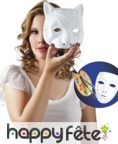 Masque de chat à peindre