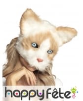 Masque de chat avec pelage pour adulte