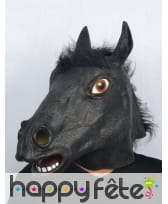Masque de cheval noir pour adulte, image 2