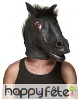 Masque de cheval noir pour adulte