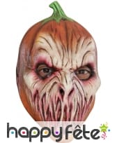 Masque de citrouille démoniaque intégral