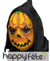 Masque de citrouille monstre avec capuche