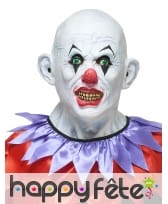 Masque de clown blanc chauve en latex
