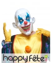 Masque de clown blanc maquillage bleu
