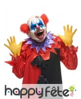 Masque de clown fou aux cheveux rouges