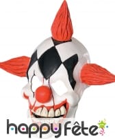 Masque de clown horrible au visage craquelé