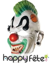 Masque de clown punk blanc et vert
