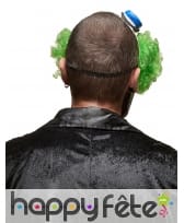 Masque de clown terrifiant cheveux verts, image 1