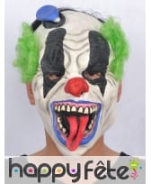 Masque de clown terrifiant cheveux verts, image 2