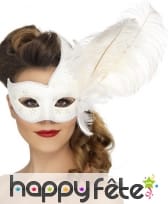 Masque de colombine orné de blanc, image 1