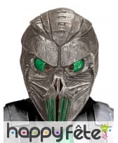 Masque de cyborg yeux verts, intégral