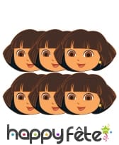 Masque de dora l'exploratrice en carton, image 1