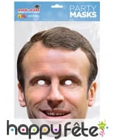 Masque de Emmanuel Macron en carton plat, image 1