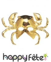 Masque doré en forme de crabe, pour adulte