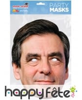 Masque de François Fillon en carton plat, image 1