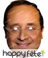 Masque de François Hollande en carton