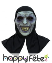 Masque de goule aux grandes dents et capuche