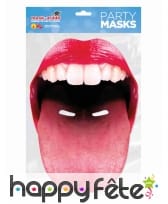 Masque de grande bouche qui tire la langue, adulte