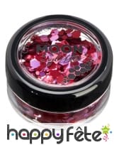 Mélange de grosses paillettes cosmétiques en pot, image 1