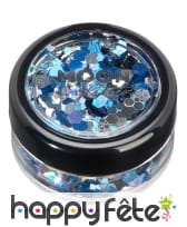 Mélange de grosses paillettes cosmétiques en pot, image 6