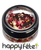 Mélange de grosses paillettes cosmétiques en pot, image 7