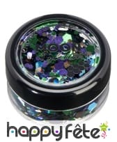 Mélange de grosses paillettes cosmétiques en pot, image 8