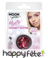 Mélange de grosses paillettes cosmétiques en pot, image 10