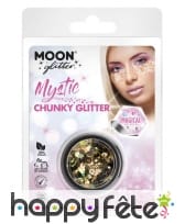 Mélange de grosses paillettes cosmétiques en pot, image 11