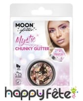 Mélange de grosses paillettes cosmétiques en pot, image 12