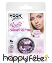 Mélange de grosses paillettes cosmétiques en pot, image 13