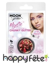 Mélange de grosses paillettes cosmétiques en pot, image 16