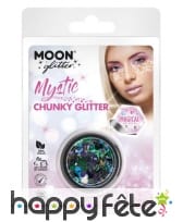 Mélange de grosses paillettes cosmétiques en pot, image 17