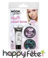 Mélange de grosses paillettes cosmétiques en pot, image 18