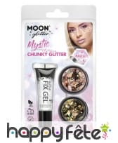 Mélange de grosses paillettes cosmétiques en pot, image 19