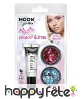 Mélange de grosses paillettes cosmétiques en pot, image 21