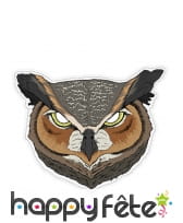 Masque de hibou dessiné en papier
