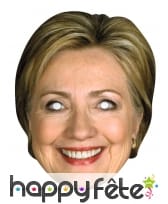Masque de Hilary Clinton en carton