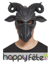 Masque de Krampus noir facial en latex