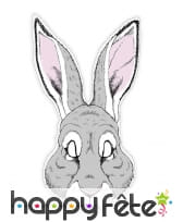 Masque de lapin dessiné en papier