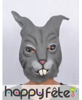 Masque de lapin gris foncé pour adulte, image 2