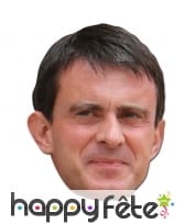 Masque de Manuel Valls en carton plat