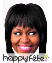 Masque de Michelle Obama en carton plat