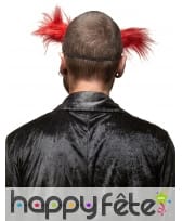 Masque de monstre clown cheveux rouges, image 1