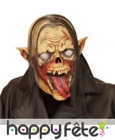 Masque de monstre squelette avec grande langue