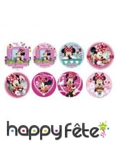 Minis disques Minnie mouse en sucre de 34mm