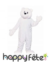 Mascotte d'ours blanc