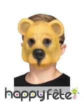 Masque d'ours brun facial pour enfant