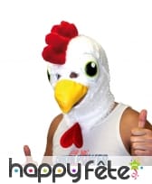 Masque de poulet blanc, intégral