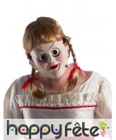 Masque de poupée Annabelle avec perruque